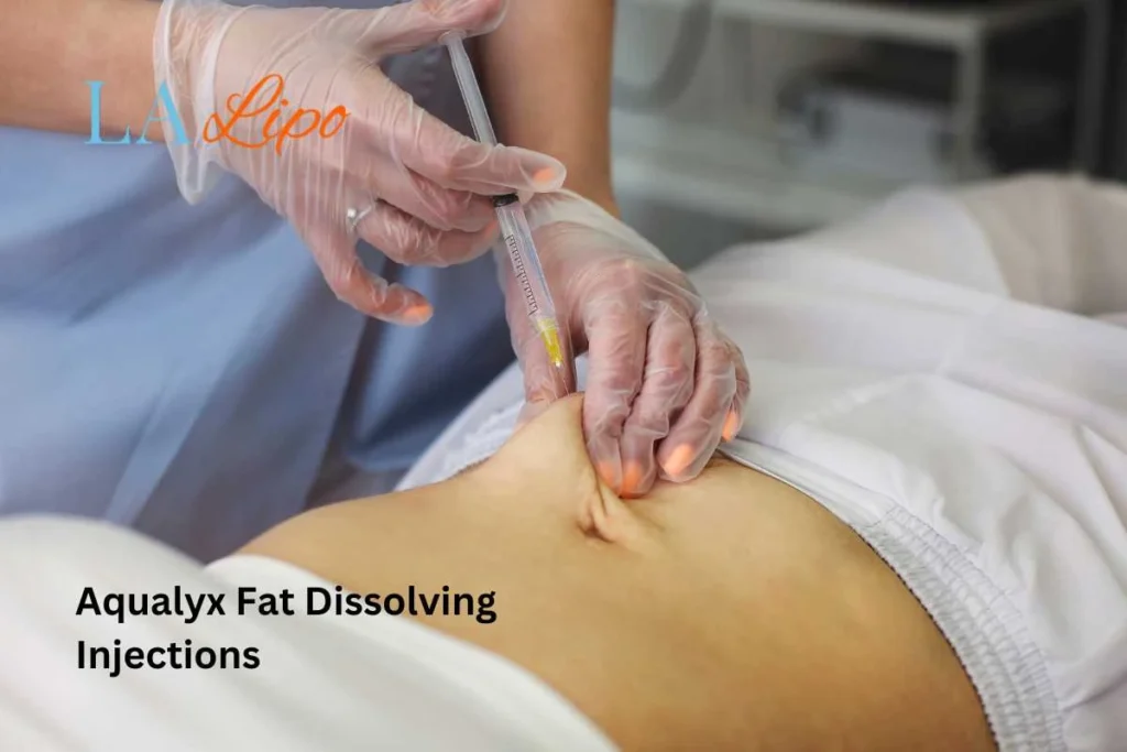 woman having fat dissolving injections Walsall in the stomach