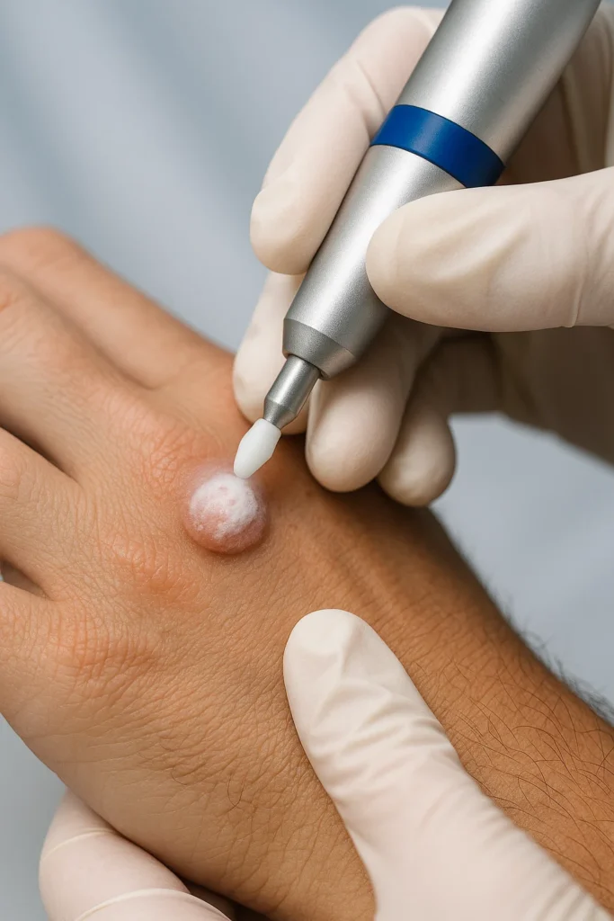 example of wart removal Walsall using cryopen