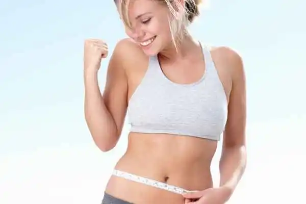woman happy after fat reduction treatment Walsall