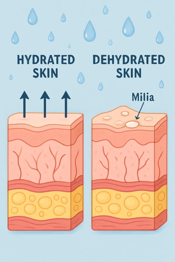 The importance of hydration and milia production Walsall