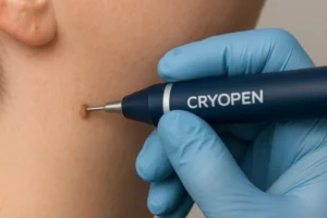 Person receiving skin tag removal Walsall