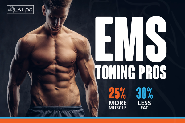 Image of man with sculpted stomach showing the fat loss and muscle gain of LA-EMS Body Sculpting Treatment Walsall