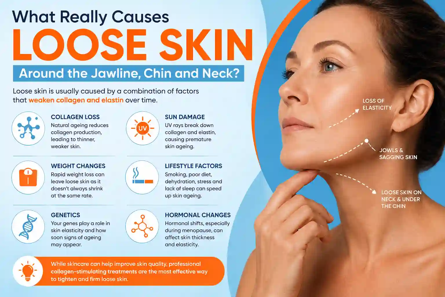 What Really Causes Loose Skin Around the Jawline, Chin and Neck Walsall?